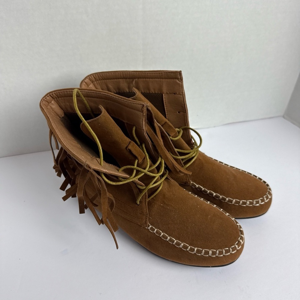 Cape Robbin Brown Fringe Moccasin Boots